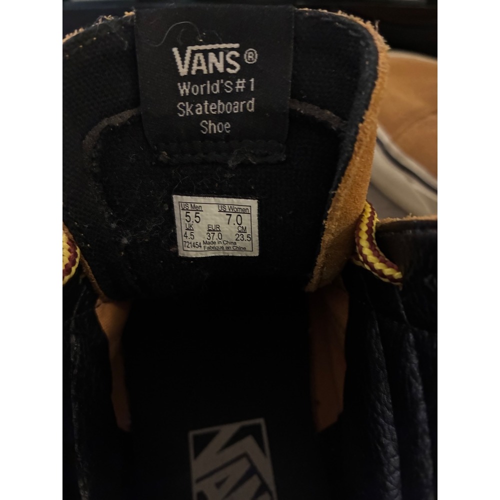 Vans Sk8-Hi Pro - Wheat / Mustard Suede & Black - men 5.5 women 7 - Picture 4 of 5